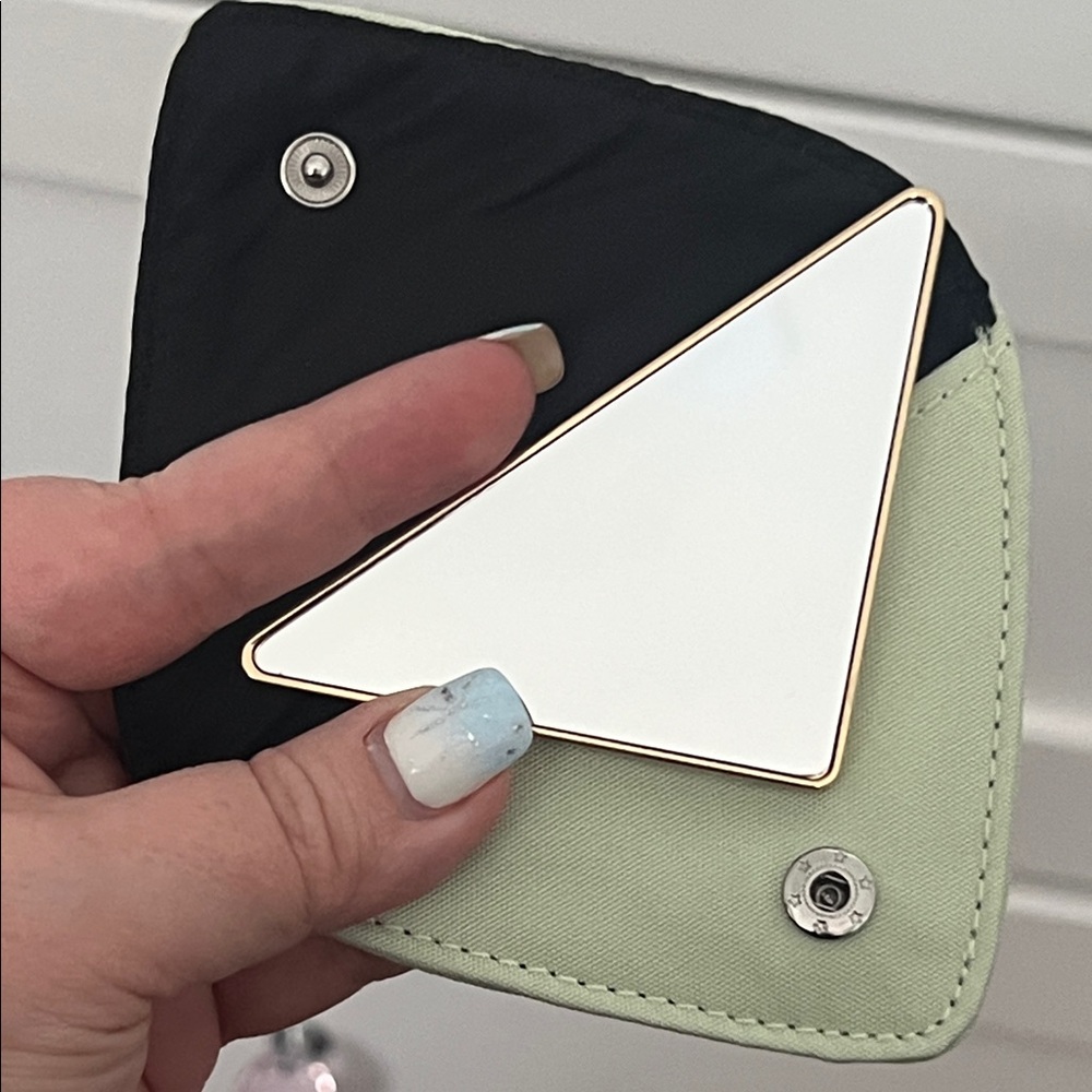 GWP- Prada Beauty Mint Green Triangle Mirror - Picture 3 of 4